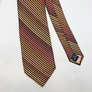 Ted Baker London Diagonal Stripe Lux Designer 100% Silk Men's Necktie 61"